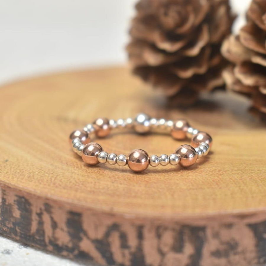 Silver & Rose Gold Stacking Ring  - Nova Keepsakes 