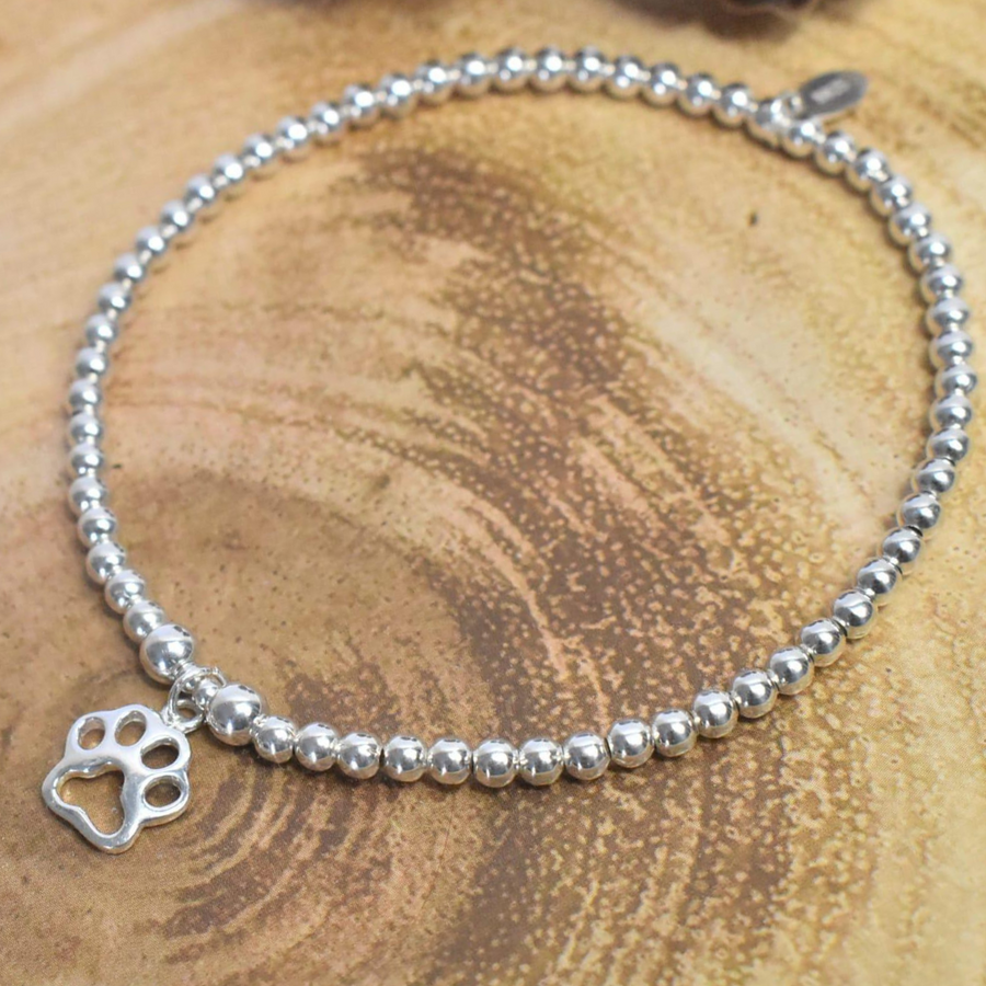 Animal Lover Bracelet Paw Print Charm - Nova Keepsakes 