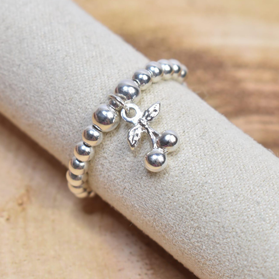 Beaded Ring Cherry Charm - Nova Keepsakes