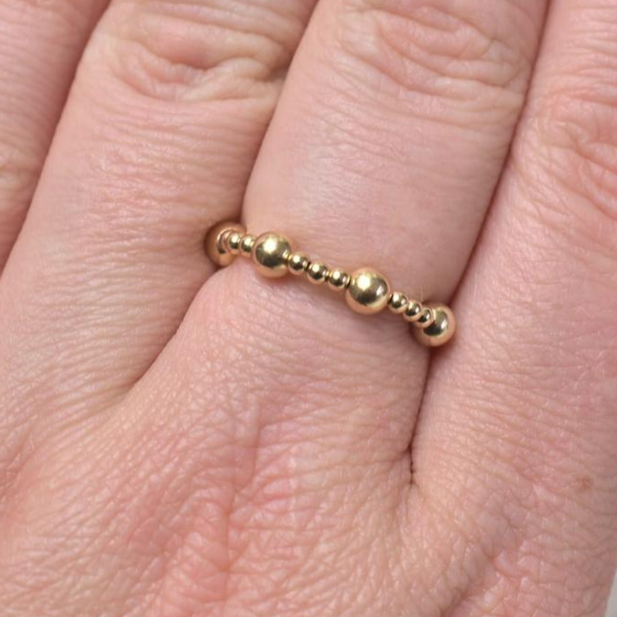 Finger Shot of Gold Ring - Nova Keepsakes 