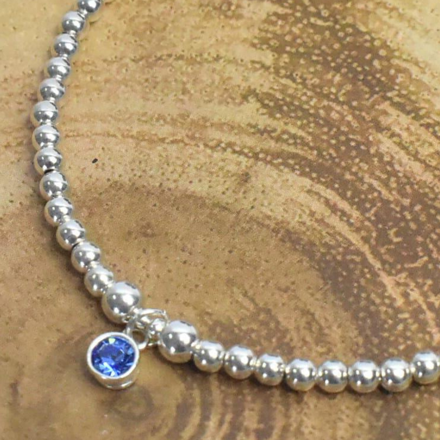 Silver Birthstone September Bracelet - Nova Keepsakes 