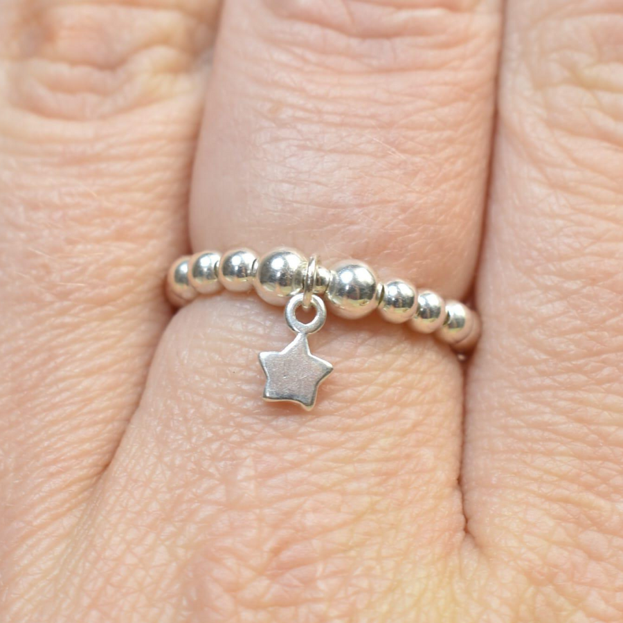 Silver Stretch Star Ring - Nova Keepsakes 