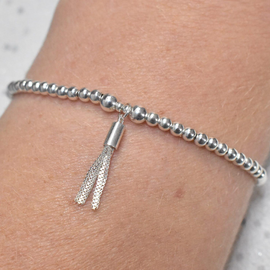 Silver Tassel Charm Bracelet - Nova Keepsakes 