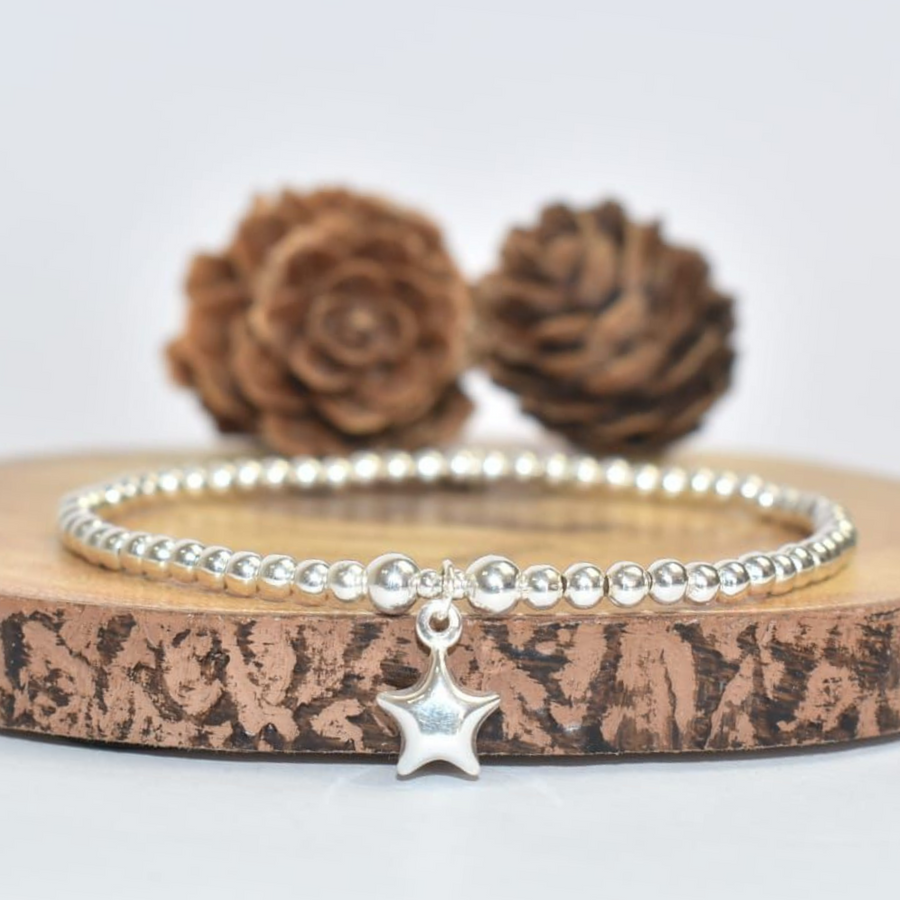 Star Charm Stretch Beaded Bracelet - Nova Keepsakes 