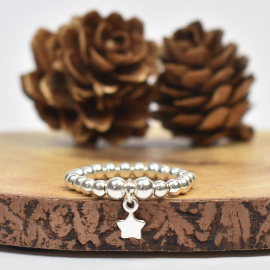 Stretch Ring Mini Star Charm Ring  - Nova Keepsakes 