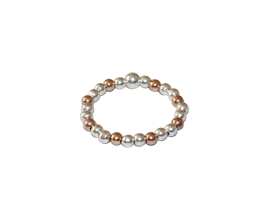 Rose Gold & Sterling Silver Stacking Ring