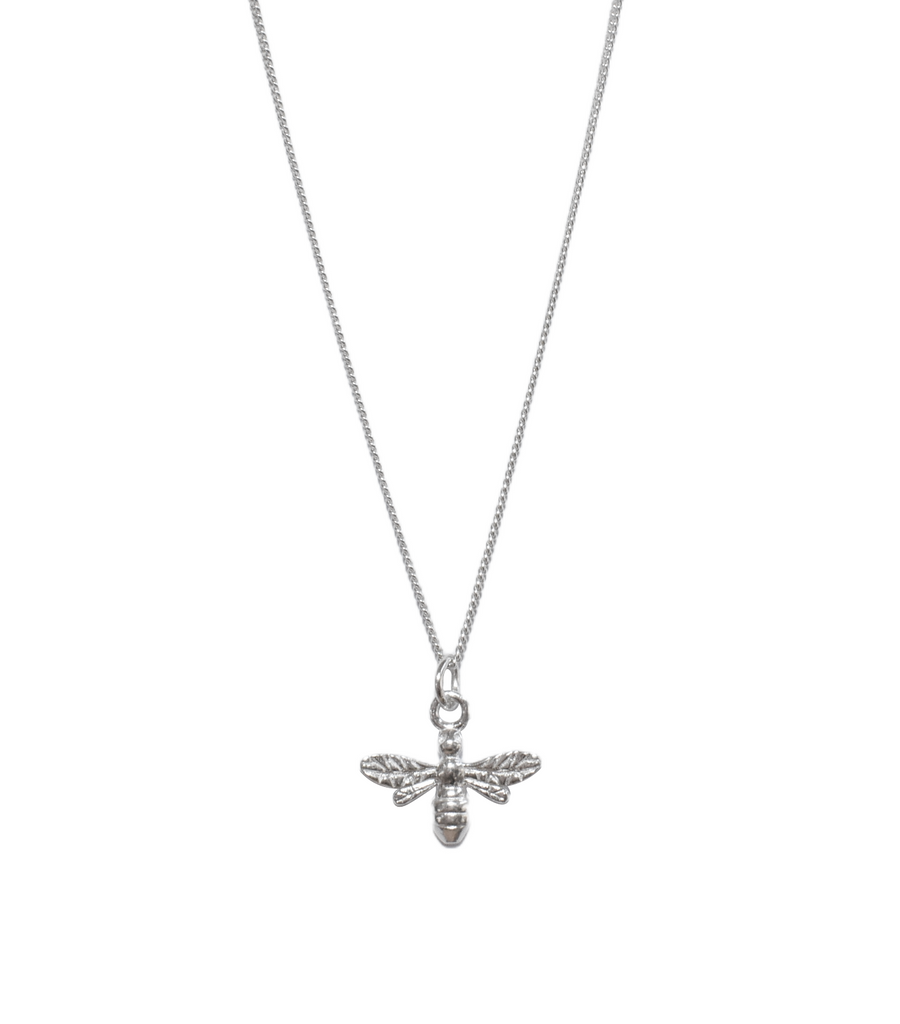Sterling silver bee necklace