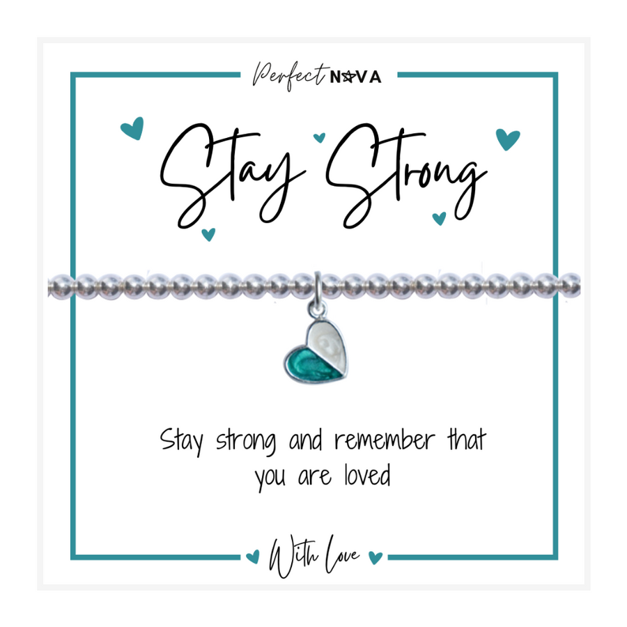 Stay Strong Bracelet Featuring A Heart Charm