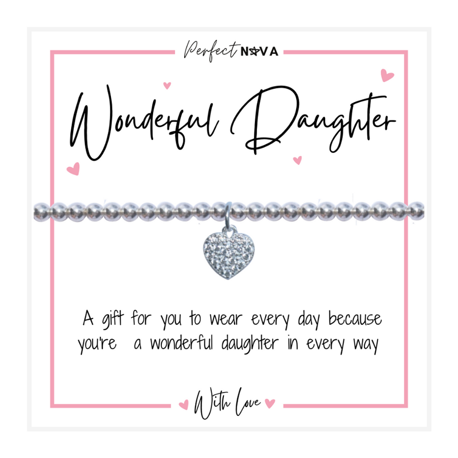 Wonderful Daughter Heart Bracelet